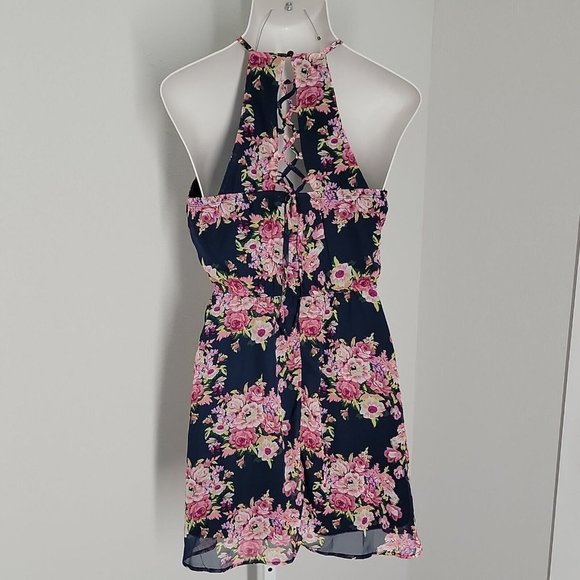 BaileyBlue Cute Sleeveless Dress ~ Sz XL ~ Blue & Pink ~ Floral - Picture 4 of 7